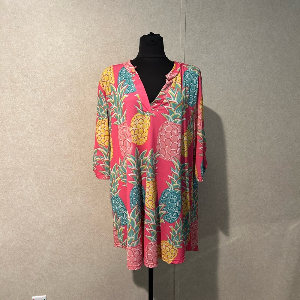 Simply Southern Pineapple Dress/Tunic L/XL